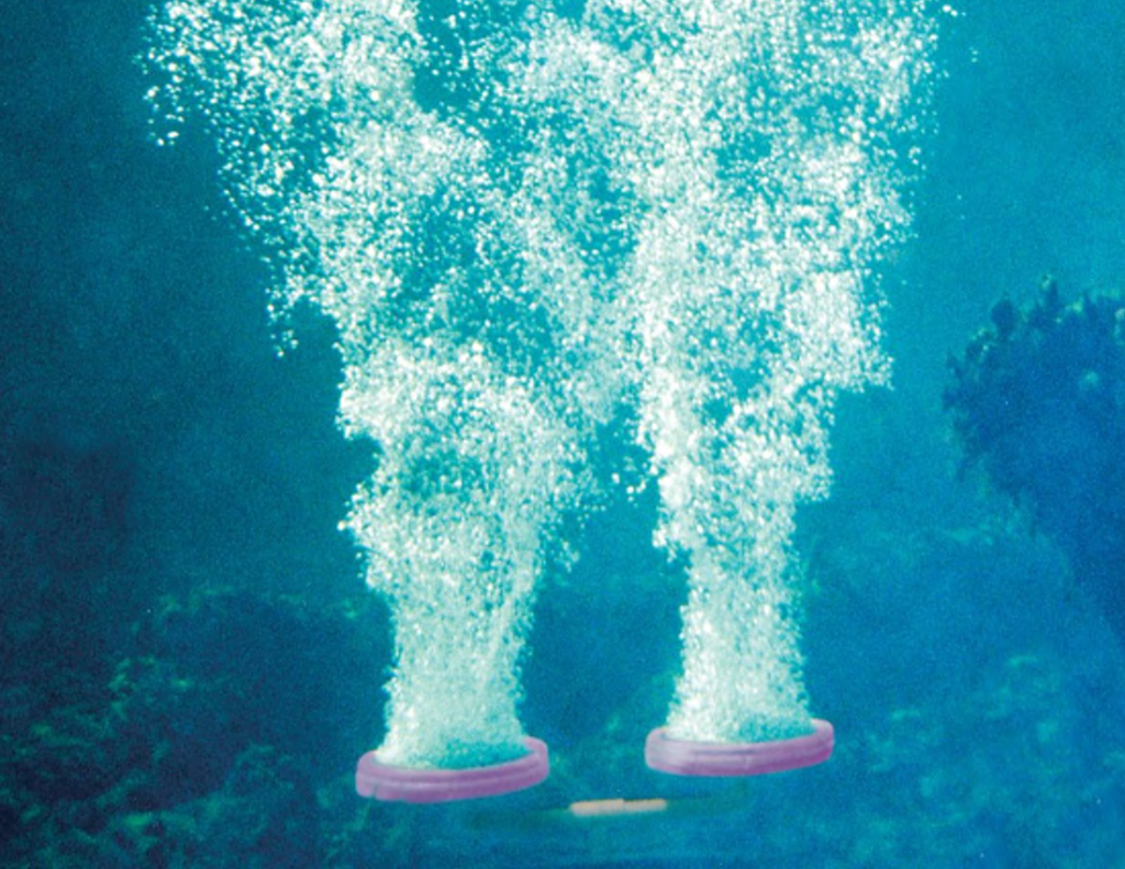 Underwater diffused aeration